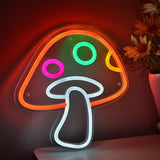TONGER® Orange Mushroom Wall LED Neon Sign Light