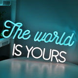 TONGER® The World is yours Wall LED Neon Sign Light