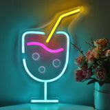 TONGER® Cocktails Juice Goblet Wall LED Neon Sign Light