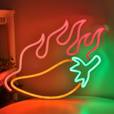 TONGER® Chilli With Fire Wall LED Neon Sign Light