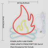 TONGER® Fire Wall LED Neon Sign Light