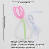 TONGER® Pink Tulips Wall LED Neon Sign Light