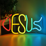TONGER® JESUS Fish Wall LED Neon Sign Light