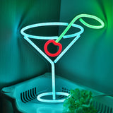 TONGER® Cocotails With Cherry Wall LED Neon Sign Light