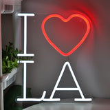 TONGER® I Heart LA Wall LED Neon Sign Light