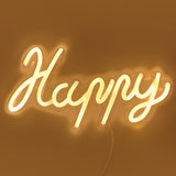 TONGER® Happy Wall LED Neon Sign Light
