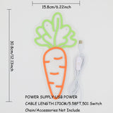 TONGER® Carrot Wall LED Neon Sign Light