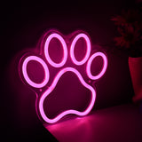 TONGER® Cat Paw Wall LED Neon Sign Light