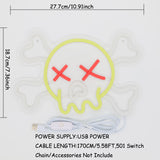 TONGER® Skull And Bones Wall LED Neon Sign Light