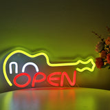 TONGER® Guitar With Open Wall LED Neon Sign Light