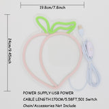 TONGER® Peach Fruits Wall LED Neon Sign Light