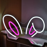 TONGER® Bunny Hears Wall LED Neon Sign Light
