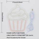 TONGER® Cupcake Wall LED Neon Sign Light