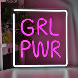 TONGER® GRL PWR Wall LED Neon Sign Light