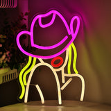 TONGER® Cowgirl Wall LED Neon Sign Light