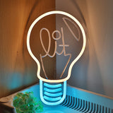 TONGER® Bulb With Lit Wall LED Neon Sign Light