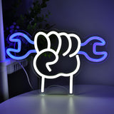 TONGER® Wrench In Hand Shaped Wall LED Neon Sign Light