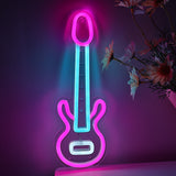TONGER® Creative Bass Guitar Wall LED Neon Sign Light