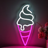 TONGER® Ice-cream Cone Wall LED Neon Sign Light