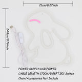 TONGER® Rabbit Bunny Wall LED Neon Sign Light