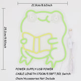 TONGER® Reading Frog Wall LED Neon Sign Light