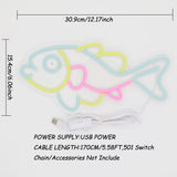 TONGER® Fish Wall LED Neon Sign Light