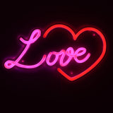 TONGER® Heart With Love Wall LED Neon Sign Light