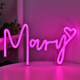 TONGER® Mary With Heart Wall LED Neon Sign Light