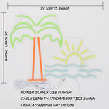 TONGER® Beachy Wall LED Neon Sign Light