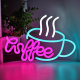 TONGER® Hot Coffee Cup Wall LED Neon Sign Light
