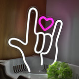 TONGER® Love Symbol With Heart Wall LED Neon Sign Light