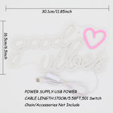 TONGER® Good Vibes Wall LED Neon Sign Light