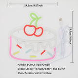 TONGER® Cherry Cake Wall LED Neon Sign Light