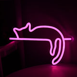 TONGER® Sleeping Cat Wall LED Neon Sign Light