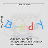 TONGER® Happy Birthday Wall LED Neon Sign Light