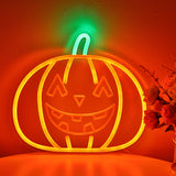 TONGER® Pumpkin Wall LED Neon Sign Light For Halloween Decoration