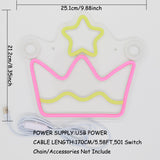 TONGER® Crown Wall LED Neon Sign Light