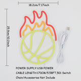 TONGER® Fire Football Wall LED Neon Sign Light