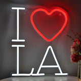 TONGER® I Heart LA Wall LED Neon Sign Light