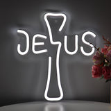 TONGER® Cross With Jesus Wall LED Neon Sign Light