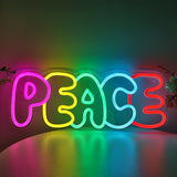 TONGER® Peace Wall LED Neon Sign Light