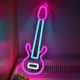 TONGER® Creative Bass Guitar Wall LED Neon Sign Light