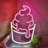 TONGER® Melting Ice Cream Cupcake Wall LED Neon Sign Light