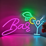 TONGER® Cocktails With Bar Wall LED Neon Sign Light