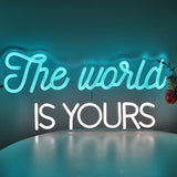 TONGER® The World is yours Wall LED Neon Sign Light