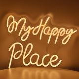 TONGER® My Happy Place Wall LED Neon Sign Light