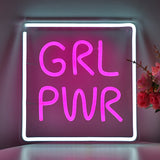 TONGER® GRL PWR Wall LED Neon Sign Light