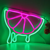 TONGER® Orange Slice Juice Wall LED Neon Sign Light