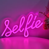 TONGER®  Pink Vibrant Glowing Selfie Wall LED Neon Sign Light