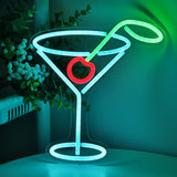 TONGER® Cocotails With Cherry Wall LED Neon Sign Light